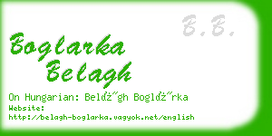 boglarka belagh business card